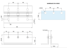 Ángulo portacostilla de 30cm de largo Herralum