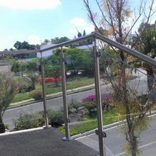 Railing Post of .90cm and 1m Height Cal 18 of 2 inches with Preparation for Handrail SKU 2305 Herralum 