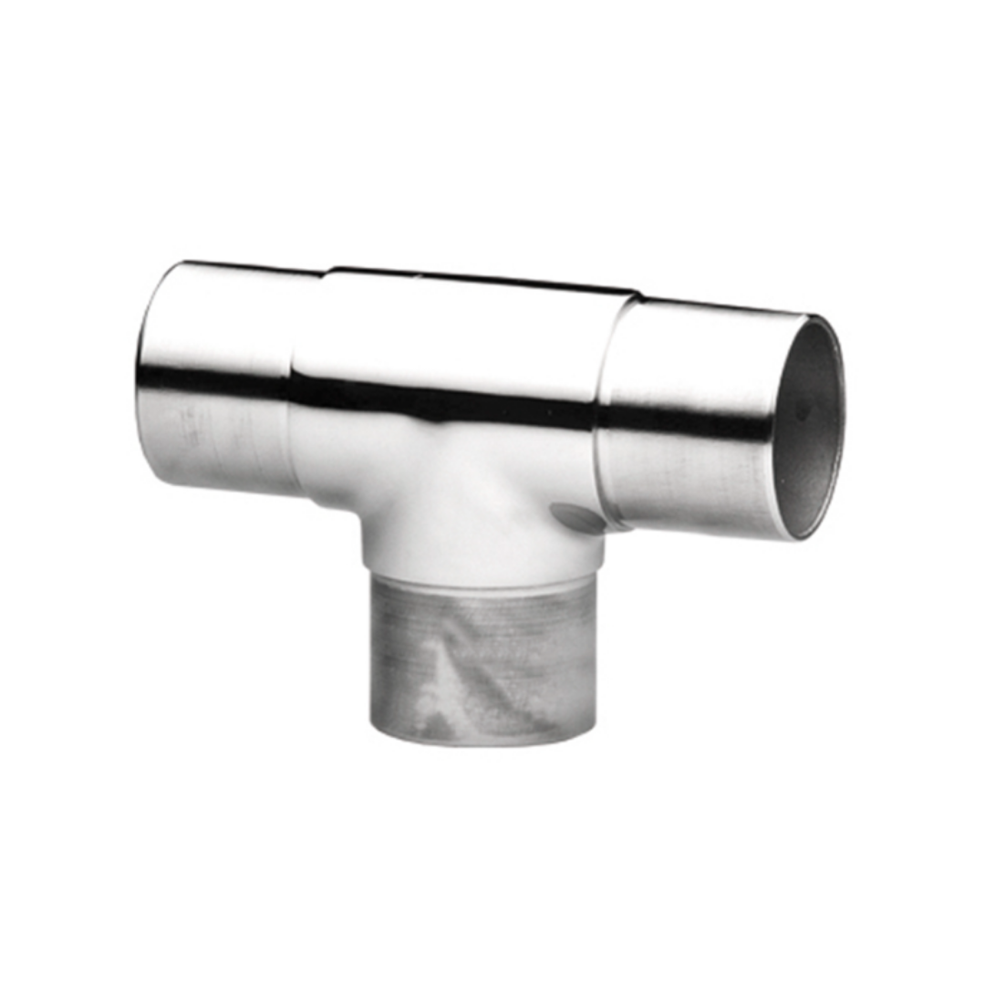 Codo Recto Tipo T de Acero Inoxidable Para Tubo de 38.1mm y 50.8mm