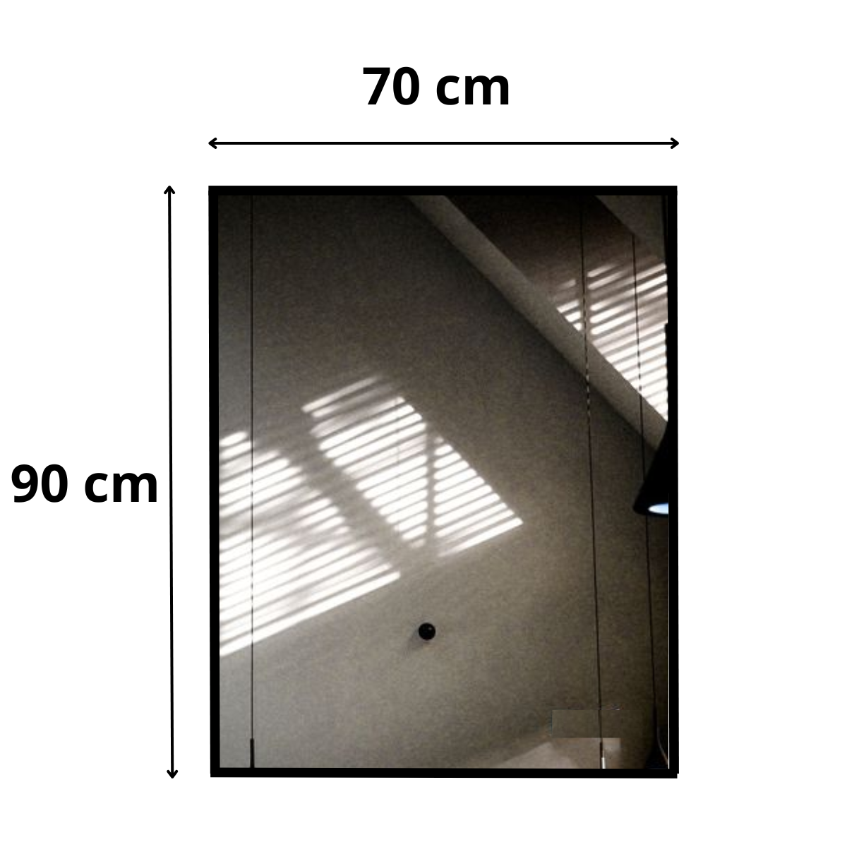 Luxury Rectangular Mirror with Polished Edge 70X90 cm