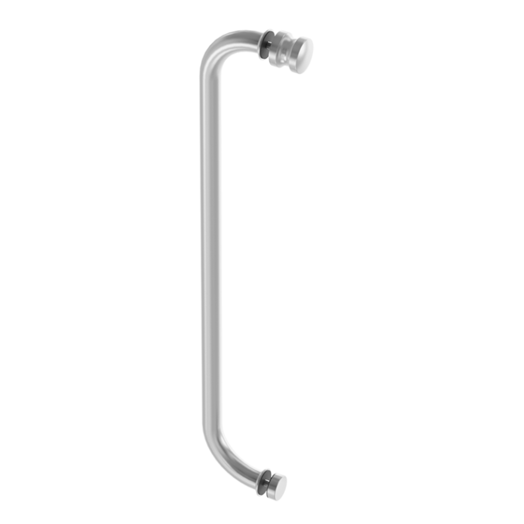 Jaladera toallero Careyes tubular de 3/4” Para Cristal Templado de 8 a 12mm herralum