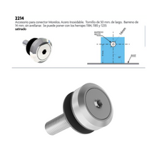 Adaptador Para Pipeta Conector Morelos Tornillo a 50mm de largo y barreno de 14mm sin Avellanar Herralum