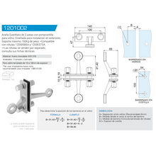 Araña Queretaro de 2 Patas con Portacostilla Herralum