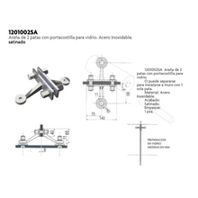 Araña Queretaro de 2 Patas con Portacostilla Herralum