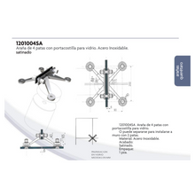 Araña Querétaro de 4 Patas con Portacostilla Herralum