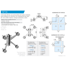 Araña baby Mérida, con portacostillas de 4 patas Herralum