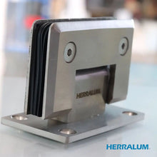 Bisagra Muro a VIdrio 180° Para Puertas de Cristal Templado 1033 Herralum HERRALUM 1033180SA