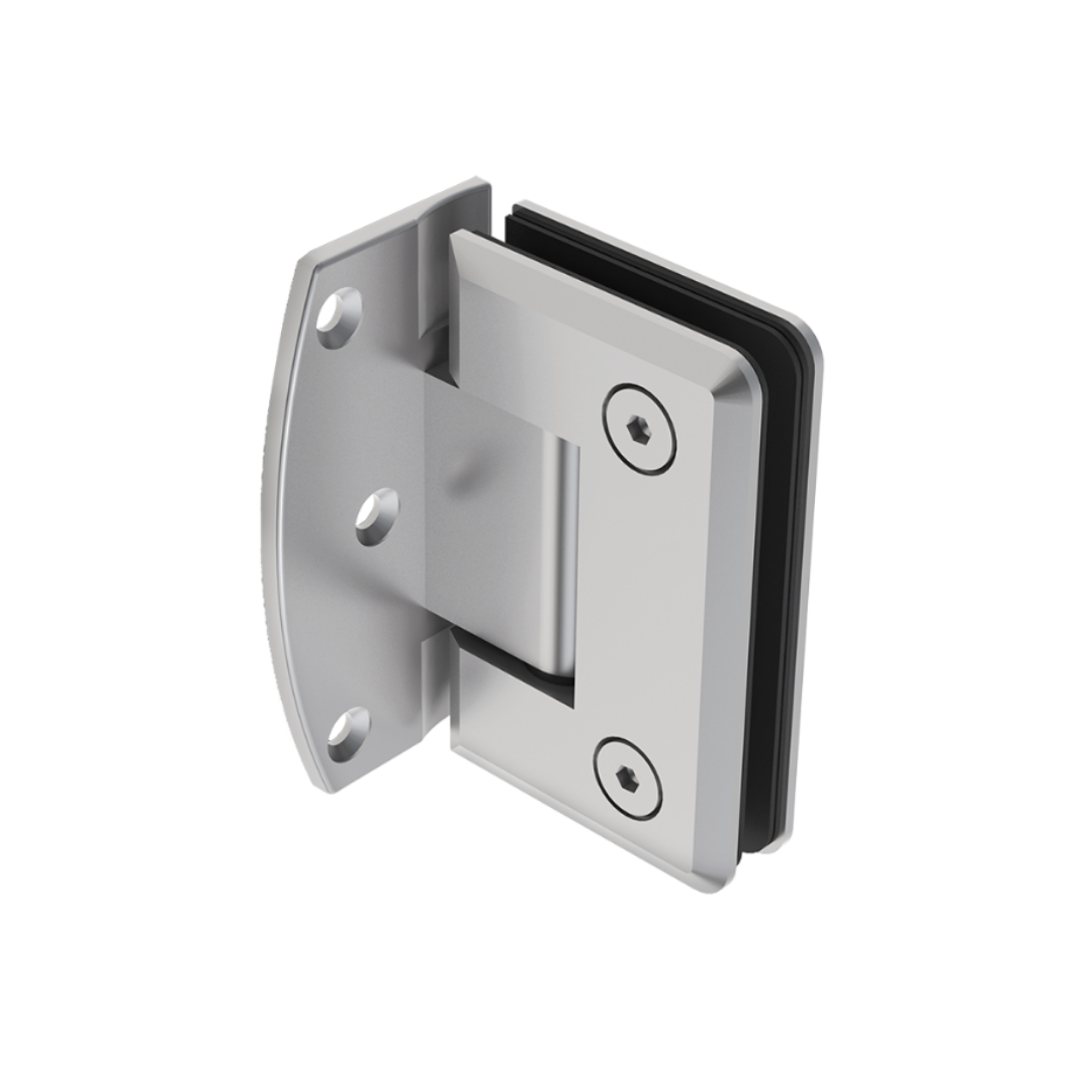 Hinge with Offset Base Wall to Glass at 90º For Tempered Glass from 8 to 12mm SKU 1437 Herralum 