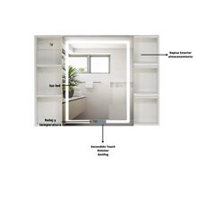 Peñasco Premium First Aid Kit 90x65x13 With Led Light + Dimmer + Antifog + Clock + Temperature