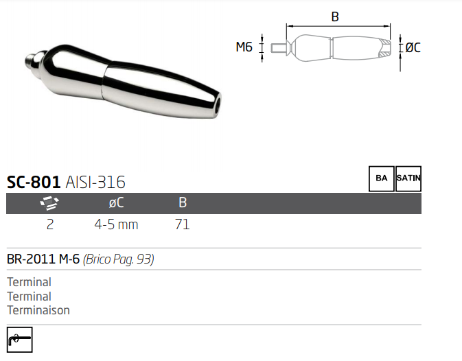 Conector Tensor Corto para Barandal de Cable de Acero herralum