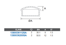 Curved Cap For 50.8mm Tube SKU 1380036