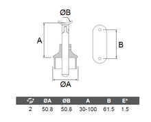 Soporte Ajustable de Acero Inoxidable Para Tubo de 50.8mm herralum