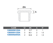 Flat Cap for Handrail Tube SKU 13800090, 13800091 and 13800092