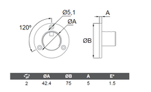 Conector Lateral para Pasamanos herralum