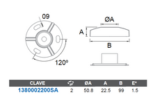 Base con Tapa de Acero Inoxidable de Piso a Tubo de 50.8mm Herralum