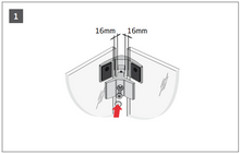 8-13.5mm Glass to Glass Connector in Square SKU 1380056SA