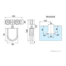 Carretilla 4 Baleros con Rodillo Herralum