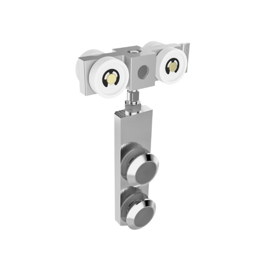 Carretilla de 4 Baleros con Placa de Acero Inoxidable y Dos Barrenos Para Sistema Huatulco Herralum