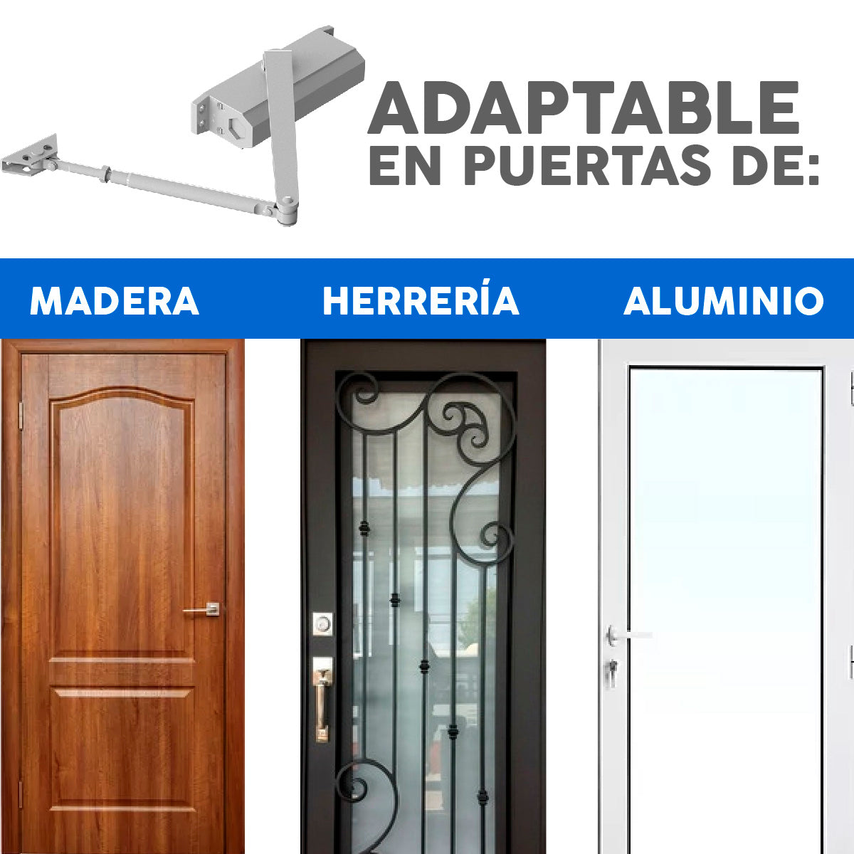 Cierra puertas Herralum Para puertas de hasta 85 kg