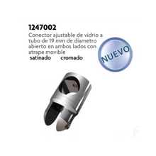 Adjustable Glass Tube Connector 19mm Diameter SKU 1247