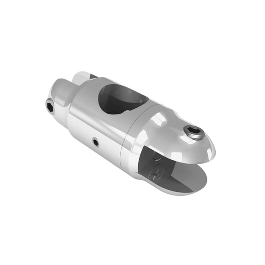Conector Ajustable Vidrio a Vidrio y a Tubo de 19mm