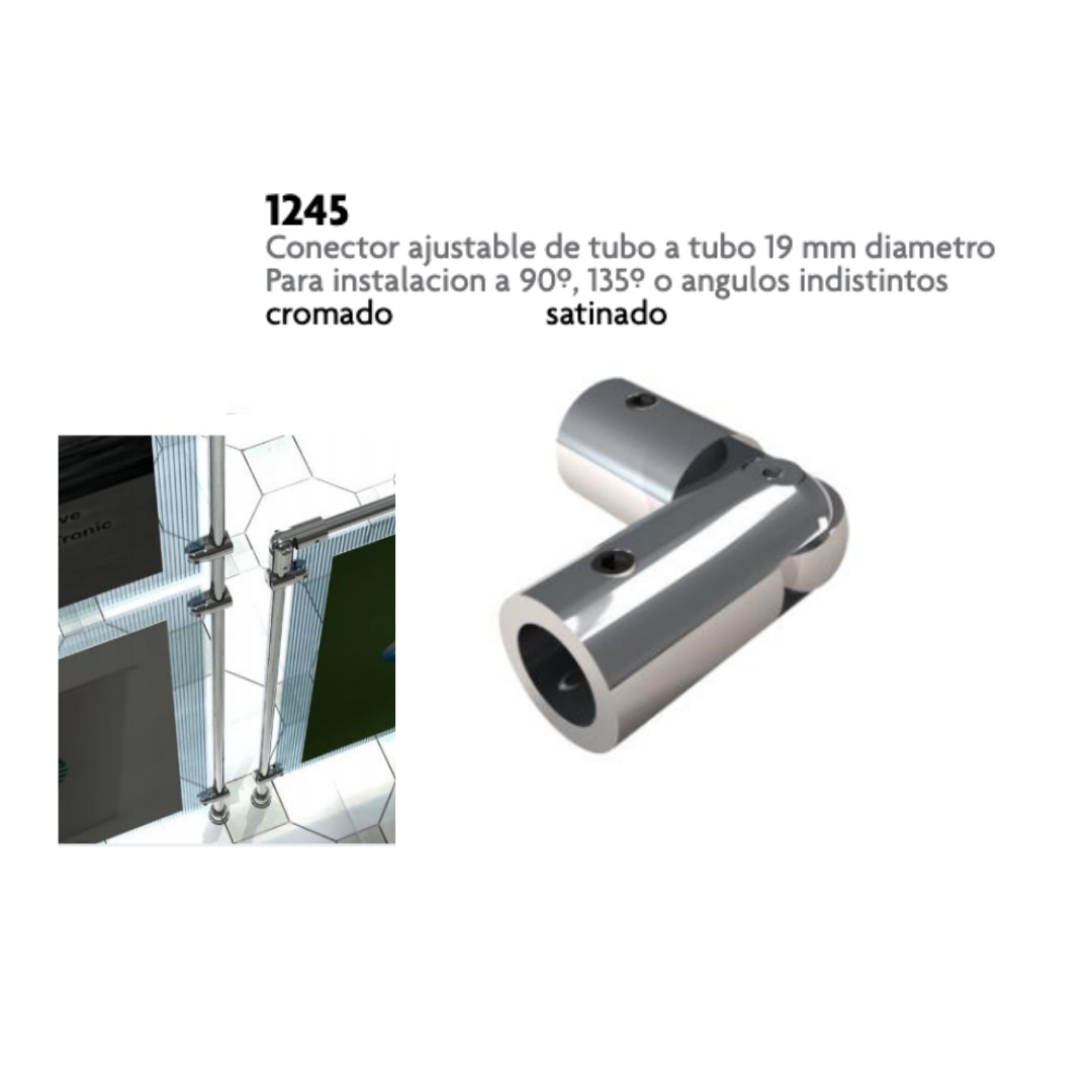 Conector Ajustable de Tubo a Tubo de 19mm de Diametro