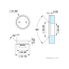 Countersunk Connector Chetumal System SKU 1333008AS