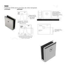 Conector Cuadrado para Fijos Muro a Vidrio