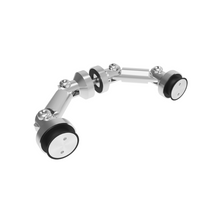 Conector Regulable Doble de Acero Inoxidable Para Cristal Templado de 8 a 12mm herralum