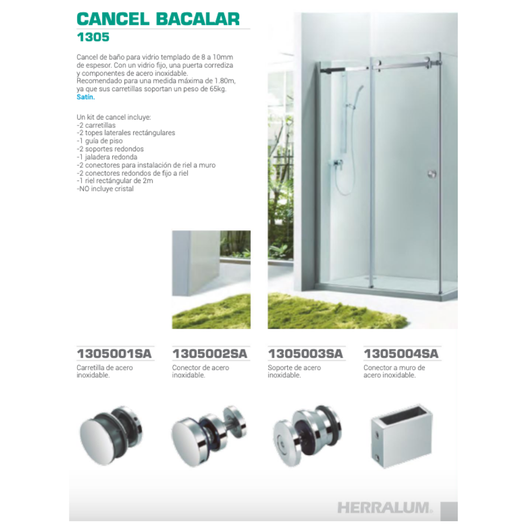 Conector a Muro Para Cancel de Baño Bacalar