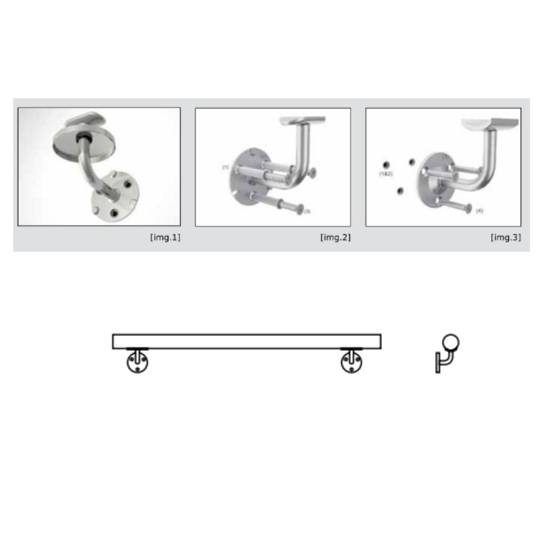 Conector a Muro Para Pasamanos de 50.8mm