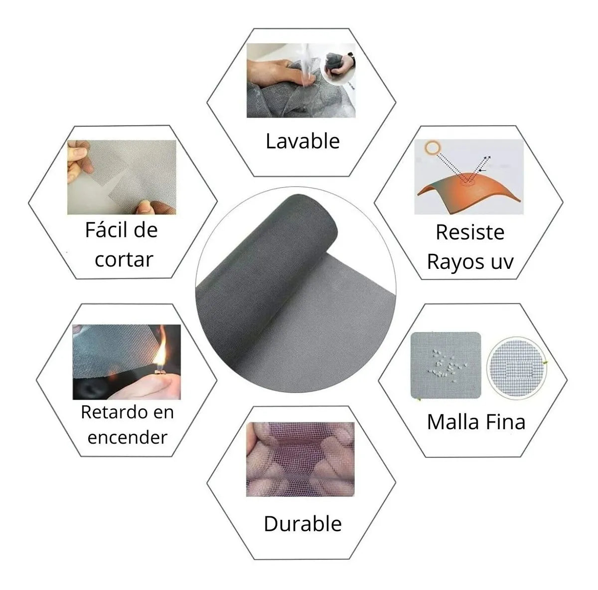 Roll of 10 meters of Herralum 1428 Fiberglass Mosquito Net Fabric