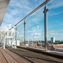 Prefabricated Post for Tempered Glass Railings with handrails