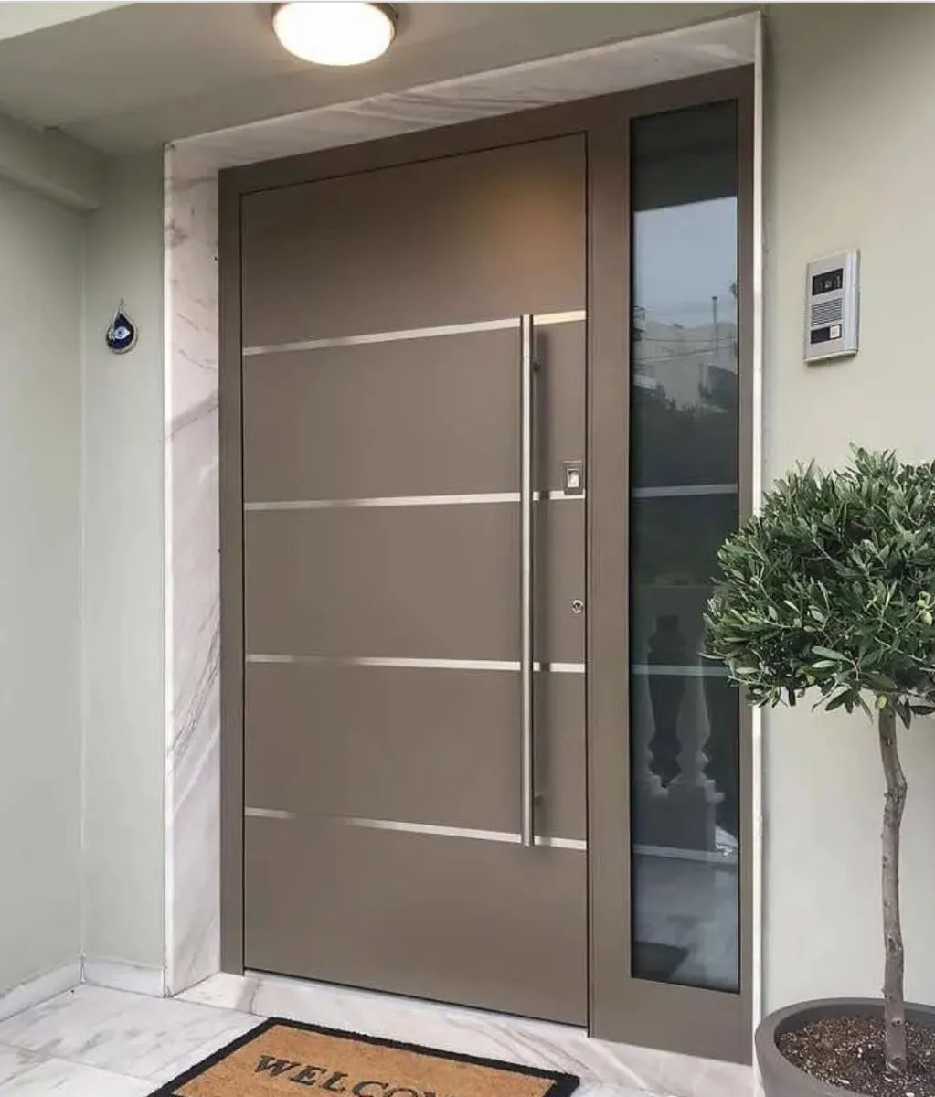 Jaladera interior y exterior para puerta principal tipo H 1 ¼" HERRALUM 2229050SA