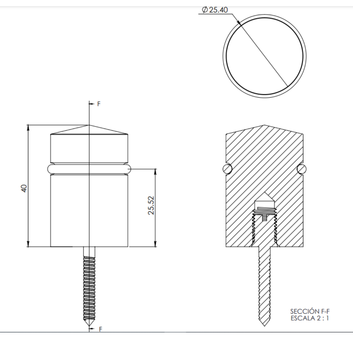 Tope de 3/4 x 1-1/4” Para Puerta de Cristal herralum