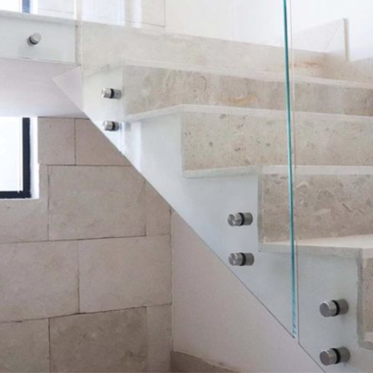 Wall to Glass Fixing Hardware Chapeton Type 2207 Herralum for Glass Railing