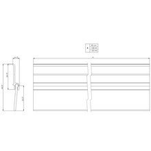 Economical door seal of 100 and 120cm for folding doors SKU 2057 