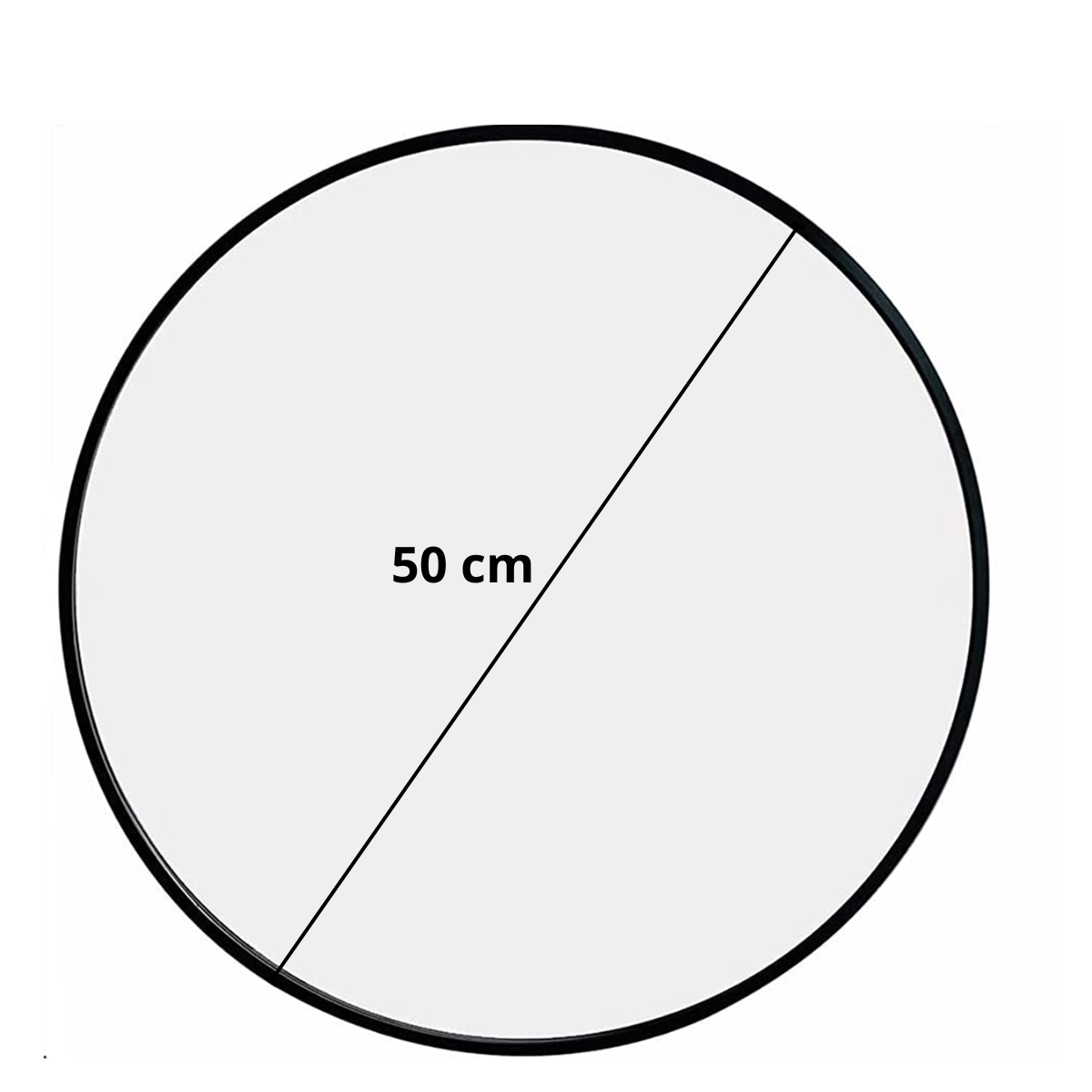 Espejo Circular marco esmerilado Con Luz Led + Dimmer 50 cm herrashop