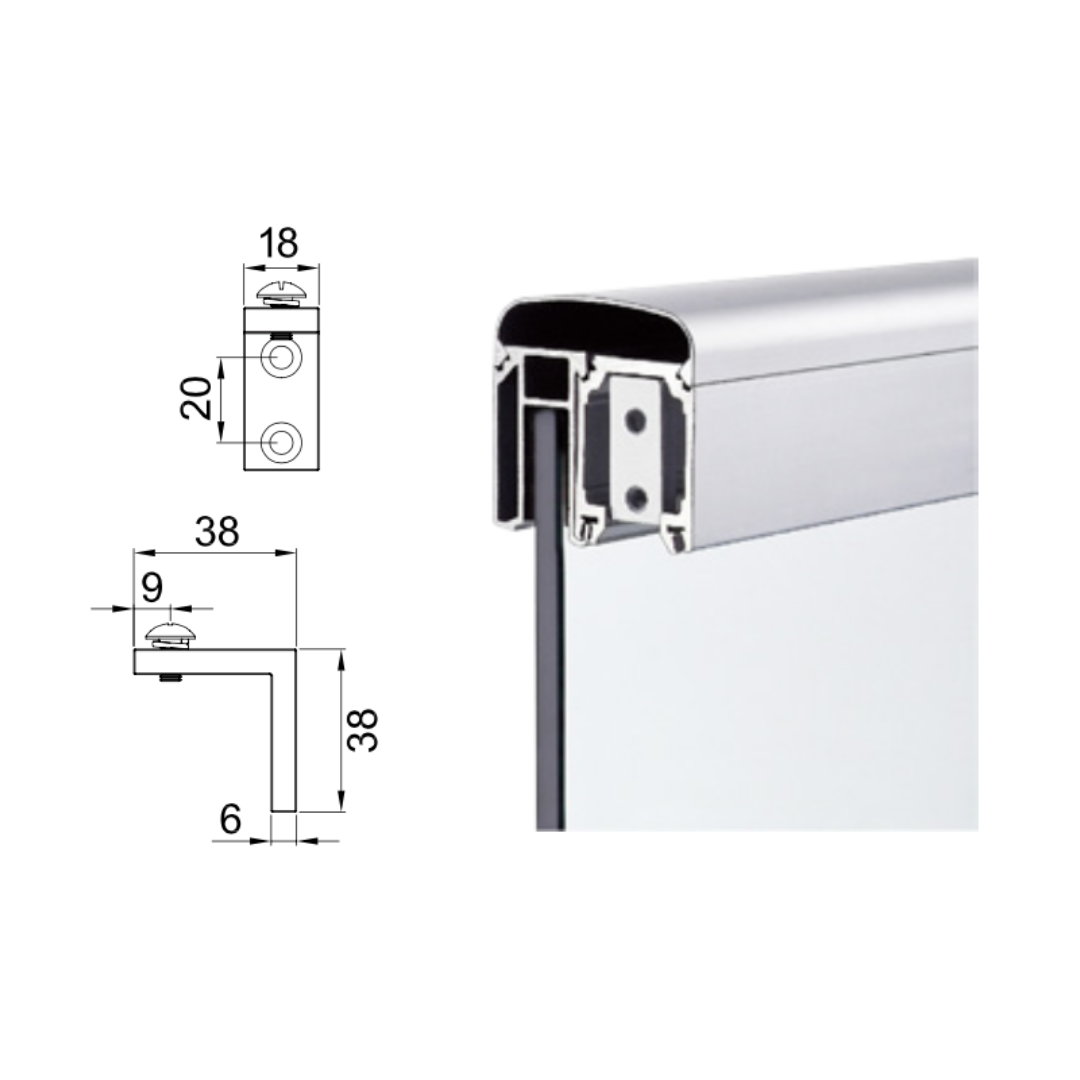 Square for Lateral Fixation of the Huatulco System SKU 1200ESC00 