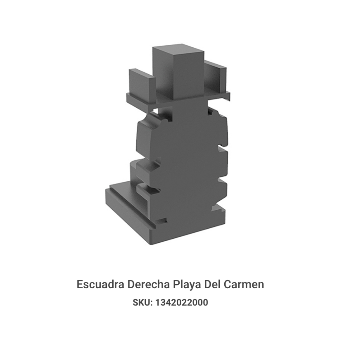 Escuadras Para Sistema Playa Del Carmen herralum