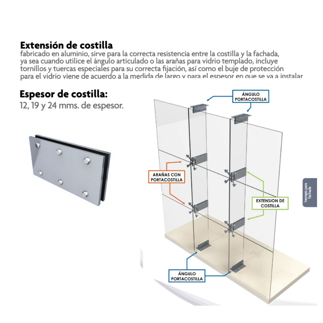 Extension de Costilla de 30cm y 40cm de Largo herralum