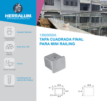 Square End Cap For Mini Railing SKU 1392 