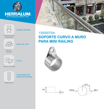 Curved Wall Support for Mini Railing SKU 1393 