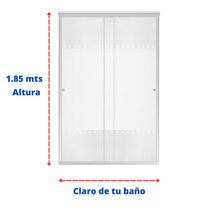 Herrajes Para Cancel Para Baño Doble Corredizo Modelo Rio bravo Herralum HERRALUM 1301185150CH