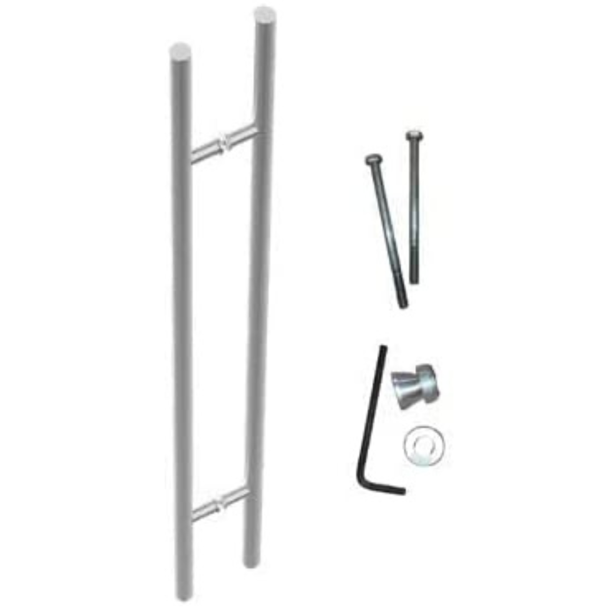 Jaladera interior y exterior para puerta principal tipo H 1 ¼" HERRALUM 2229050SA