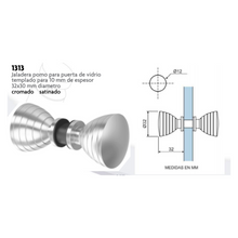Jaladera Pomo Perilla de Aluminio 32mm de Diámetro por 30mm herralum