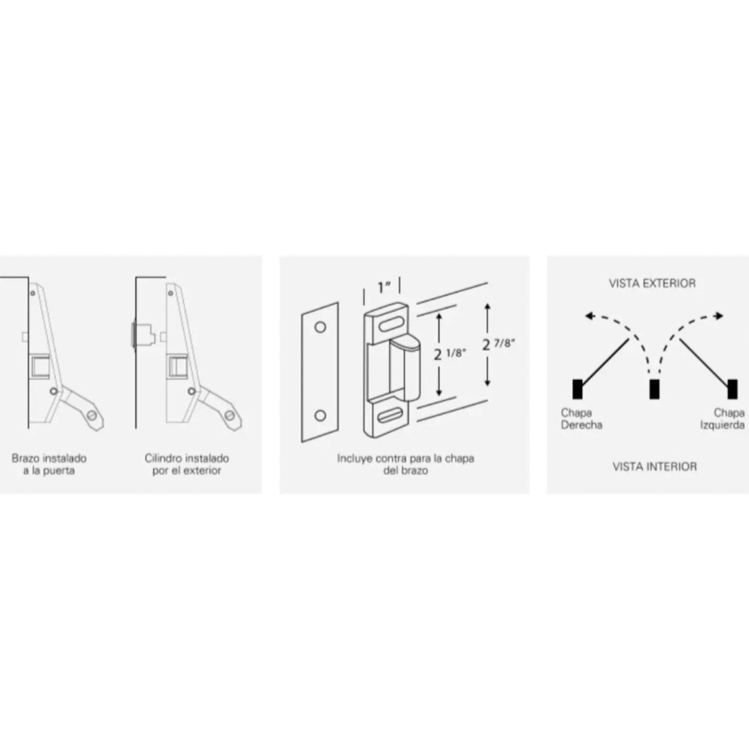 Horizontal Panic Bar Kit for Emergency Doors SKU 1023