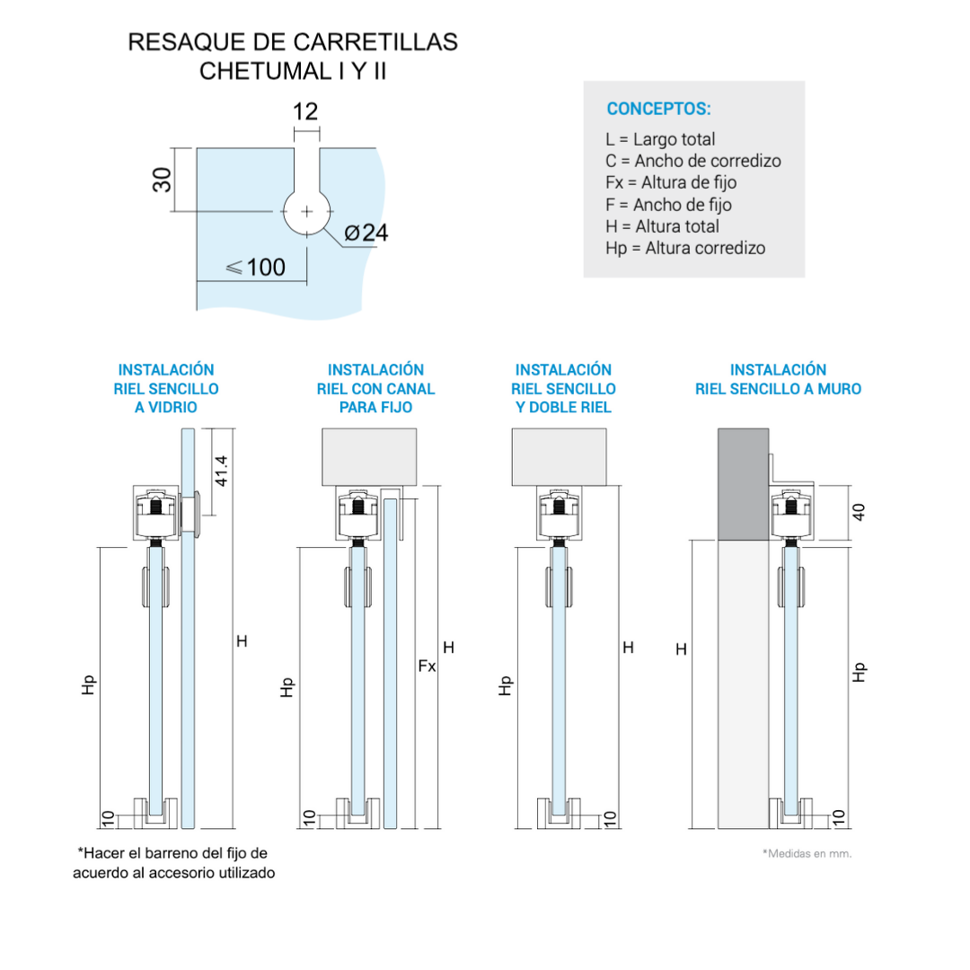 Chetumal I Sliding System Kit SKU 1331