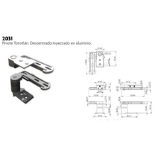 Tototlan Offset Pivot For Folding Door SKU 2031