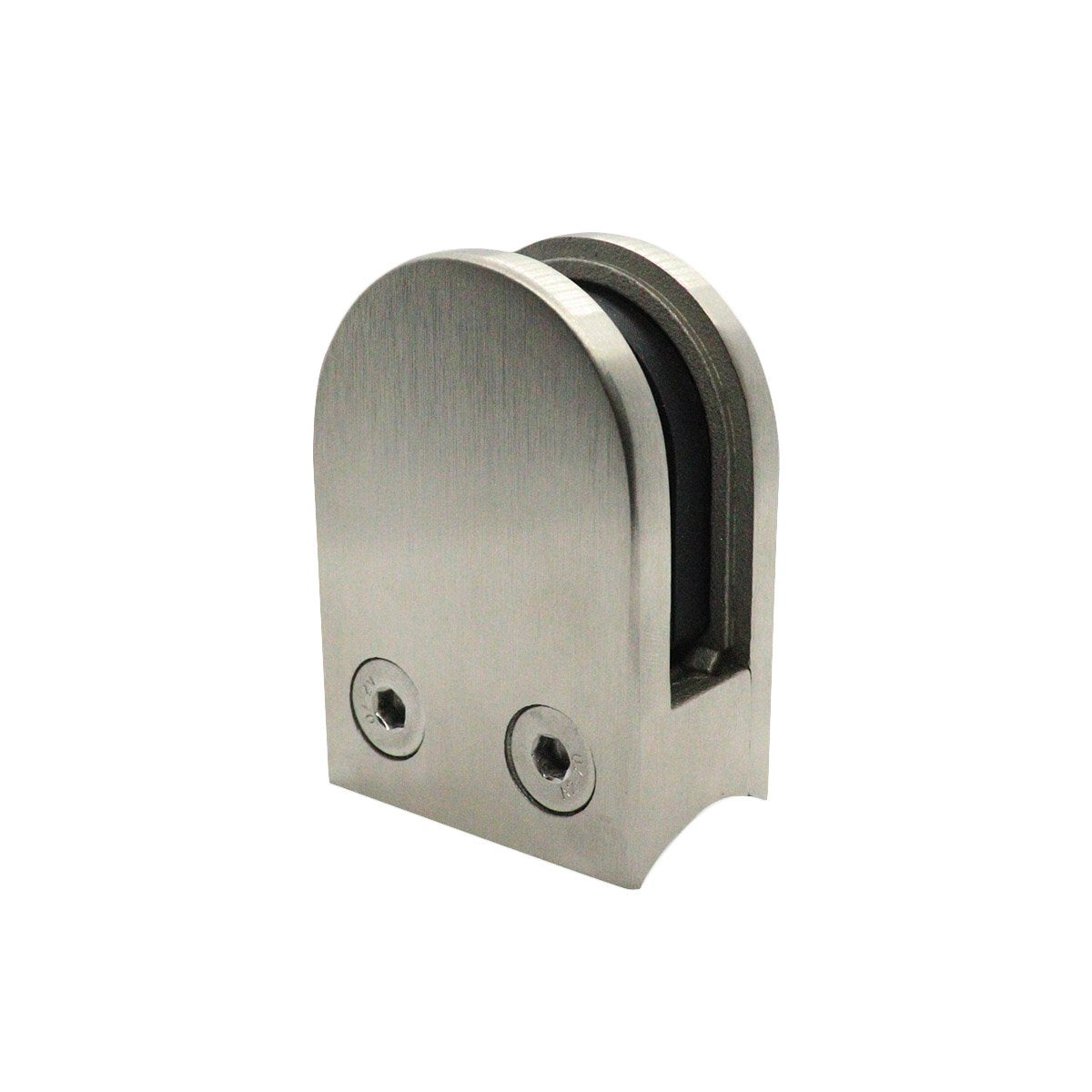 Conector Grapa Base Curva Para Tubo de 2" (50.8mm) a Vidrio de 8 a 10mm herralum
